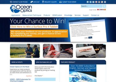 Ocean Optics Website